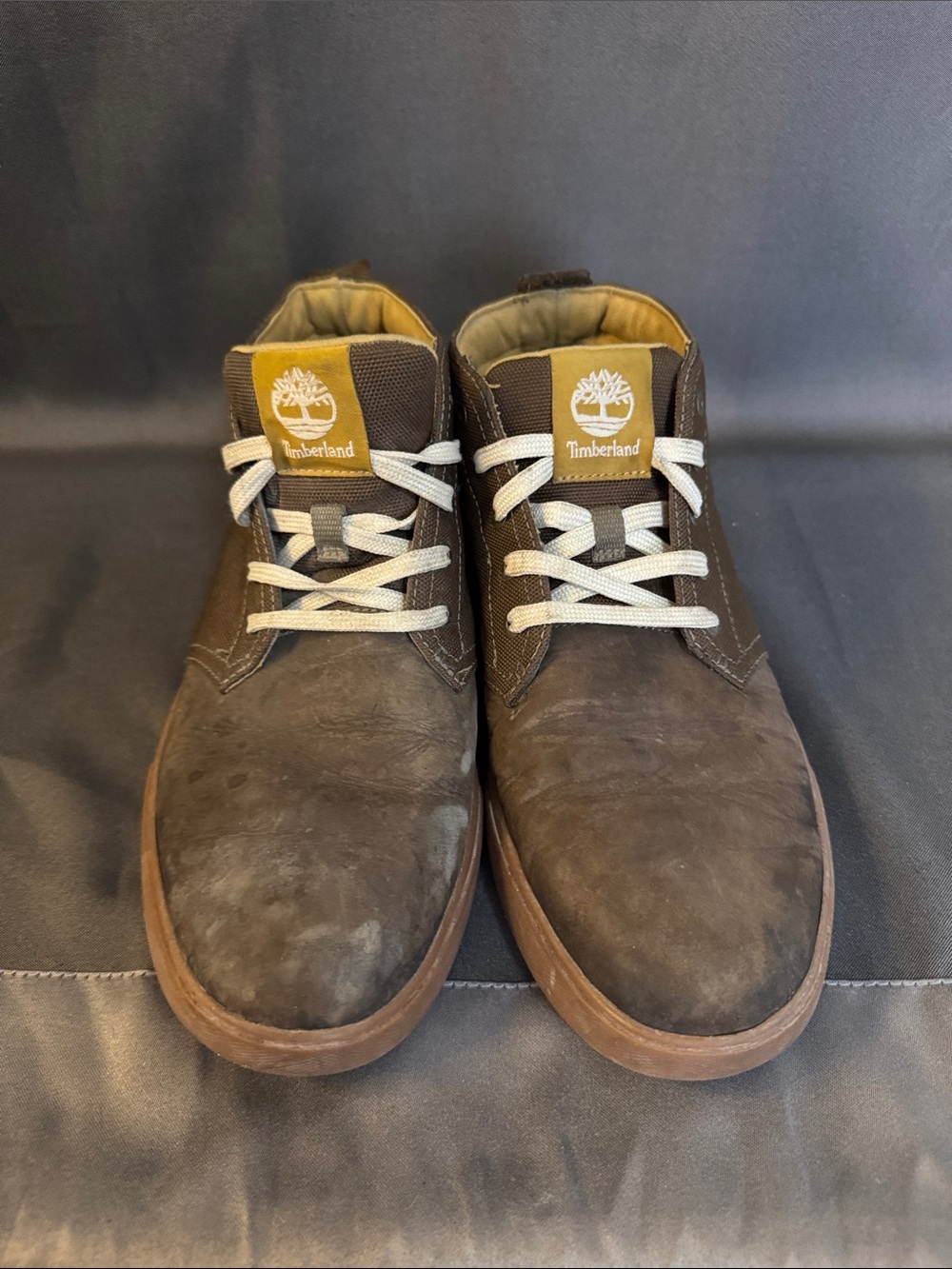 Timberland Brown Groveton Chukka Boots with Cream Laces